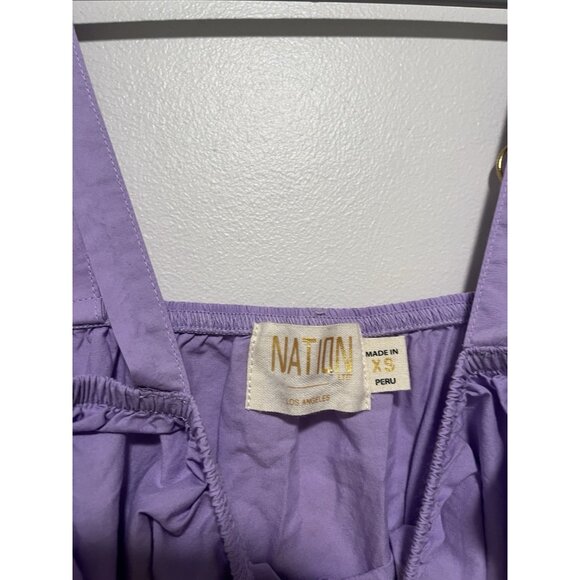 Nation LTD. NWT Truly Purple Pima Cotton Mini Dress Size XS‎ - Picture 4 of 9